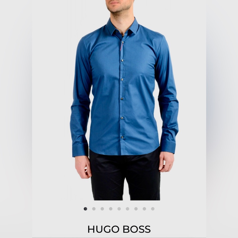 Hugo Boss Mens Long Sleeve Button Down Relaxed Shirt. NWT